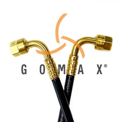 Hose 4mm 1/4" F/Fl 90° Elbow  x 1/4" F/Fl 90° Elbow - 600mm