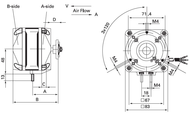 ebm Q Motor - 23 Watt - ACW